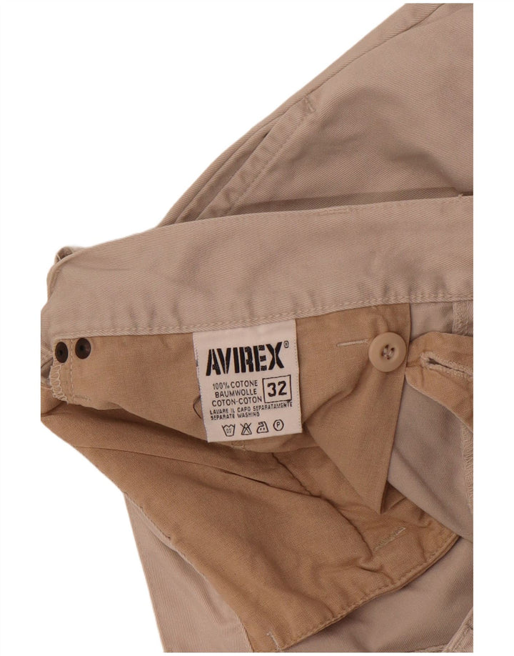 Shorts Chino Masculino Pegged Avirex W32 Algodão Bege Médio