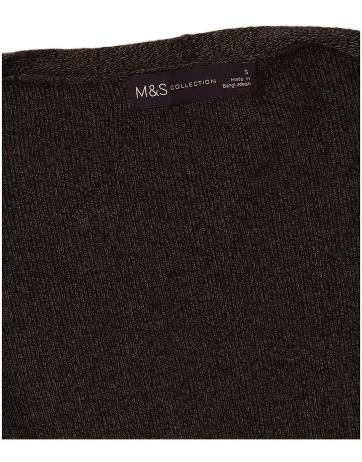 Suéter cardigã aberto grande Marks & Spencer feminino Reino Unido 10 pequeno cinza