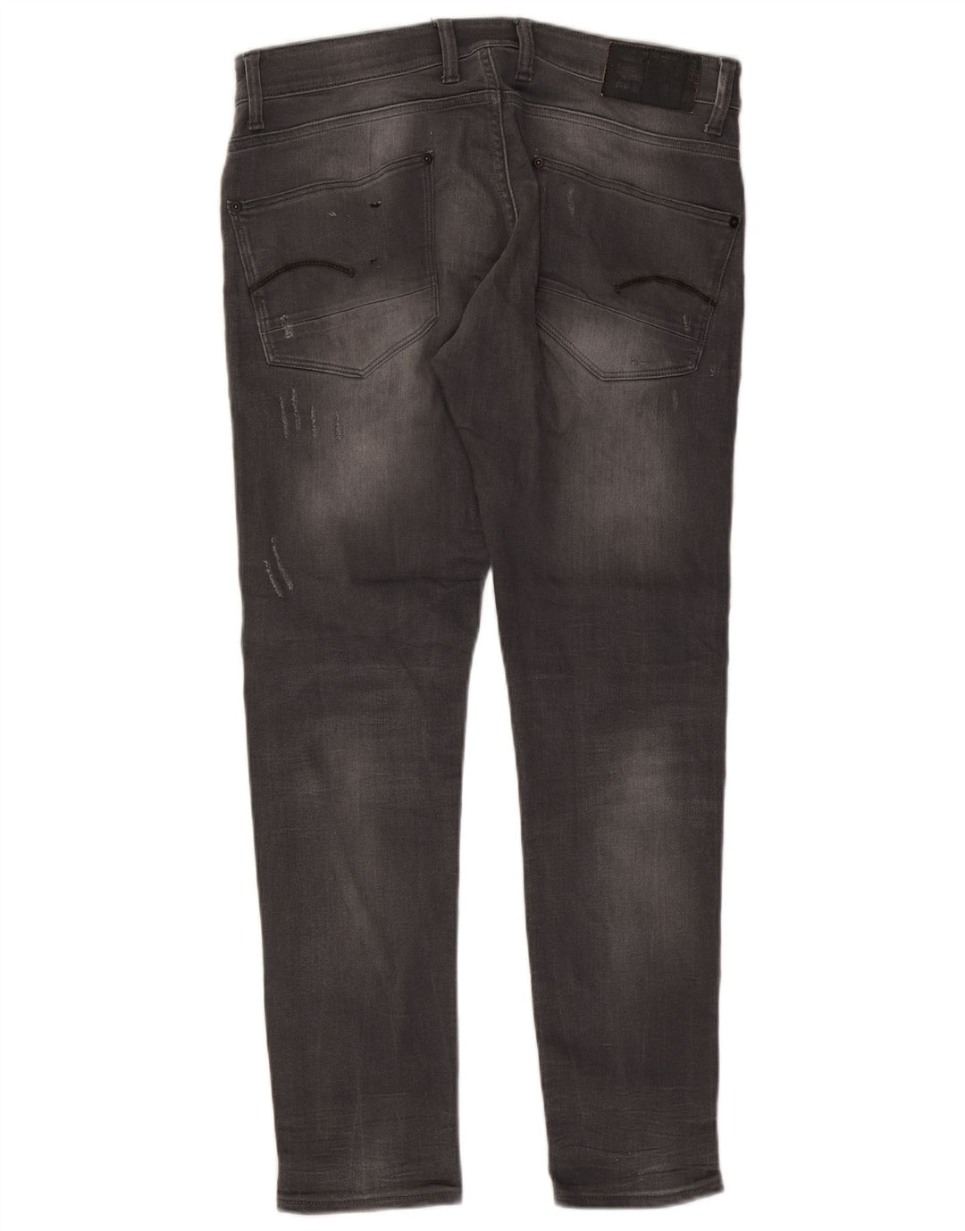 G-Star Jeans masculino super slim desgastado W36 L32 algodão cinza