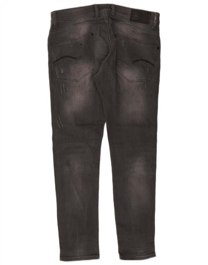 G-Star Jeans masculino super slim desgastado W36 L32 algodão cinza