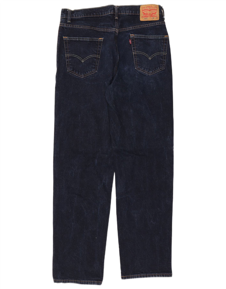 Calça Jeans Levis Masculina 550 Relaxed Fit Straight W36 L34 Azul Marinho Algodão