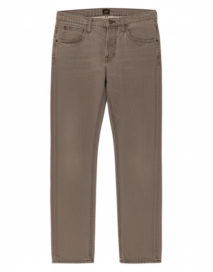 LEE Masculino Daren Straight Jeans W30 L30 Cinza Algodão