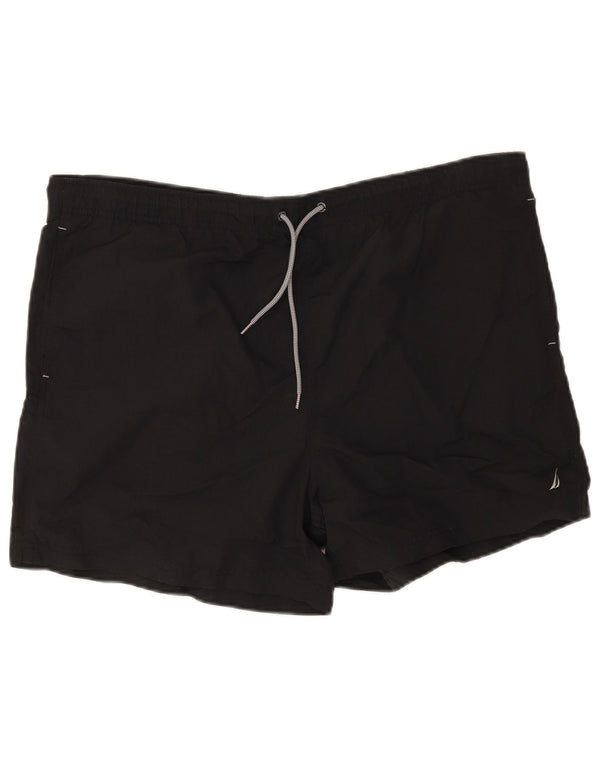 Nautica Mens Natação Shorts Grande Nylon Preto
