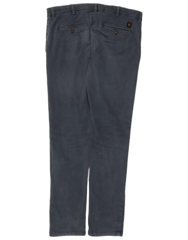 Calça chino masculina Refrigiwear IT 52 XL W36 L32 algodão azul marinho