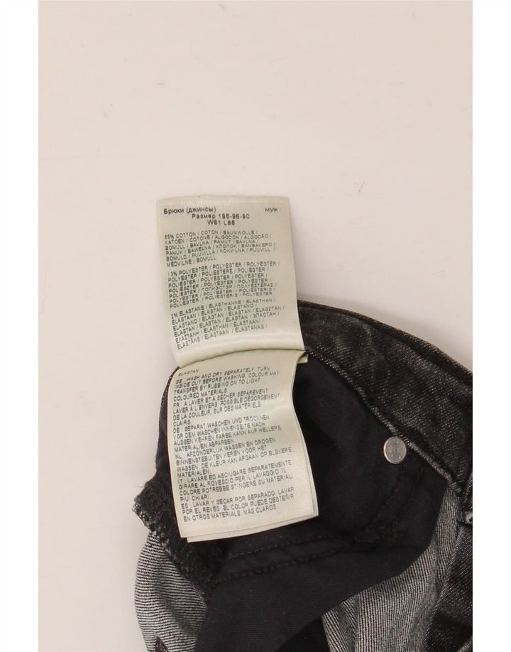 Lee Mens Daren Zip Fly Straight Jeans W32 L34 Algodão Cinza