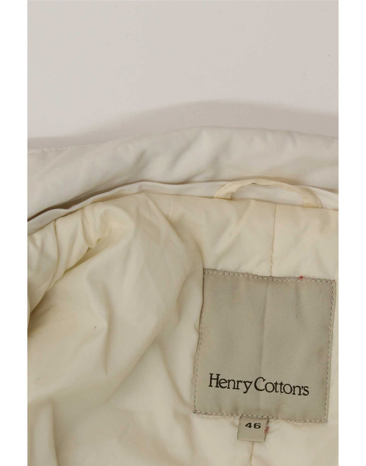 Jaqueta utilitária feminina Henry Cottons IT 46 grande poliéster branco