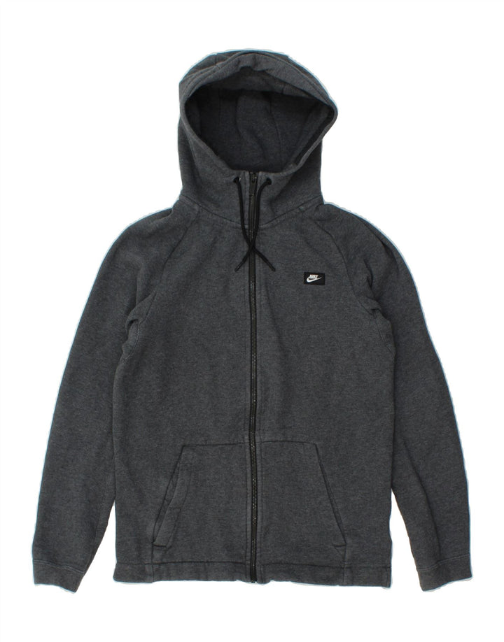 NIKE Womens Zip Hoodie Sweater UK 10 Small Grey Cotton Vintage Nike and Second-Hand Nike from Messina Hembry 