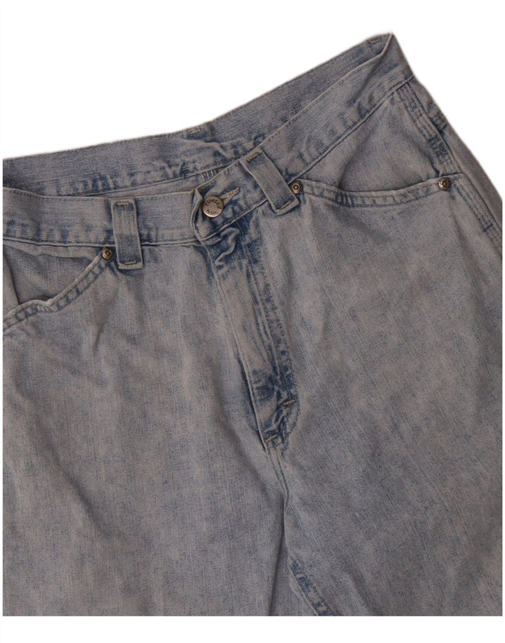 Calça jeans feminina cargo solta LEE W28 L28 algodão azul