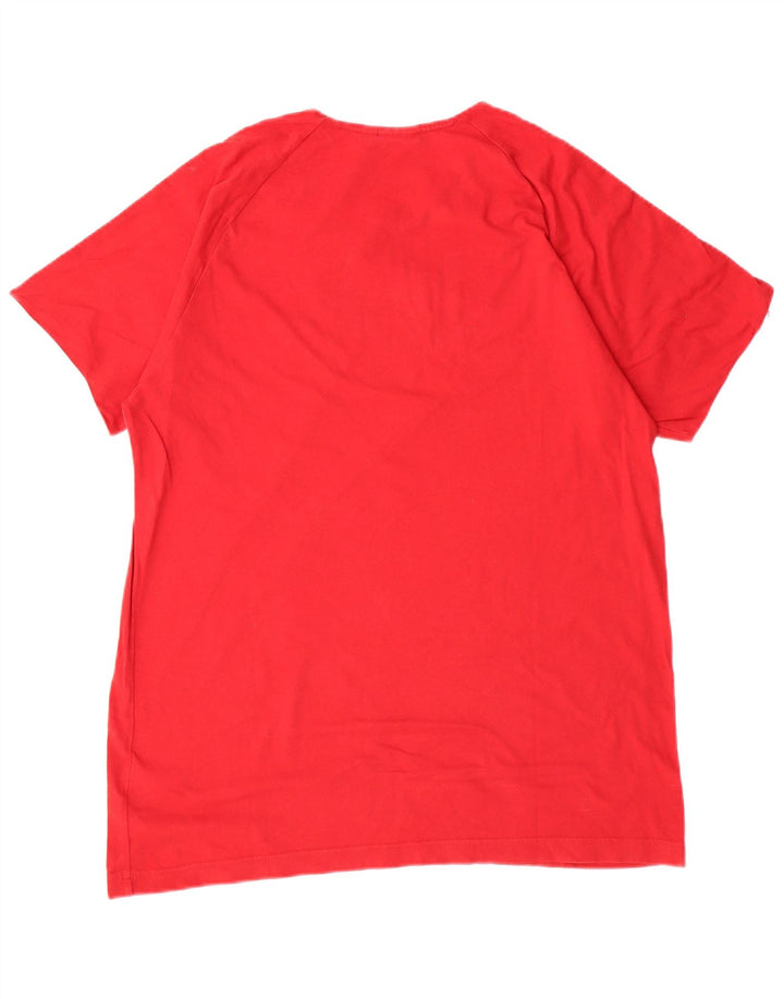 Camiseta masculina Adidas grande algodão vermelho