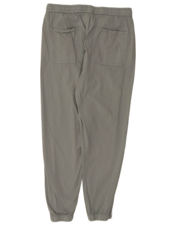 Calça jogger feminina Zara cintura alta Reino Unido 14 médio W31 L26 algodão cinza