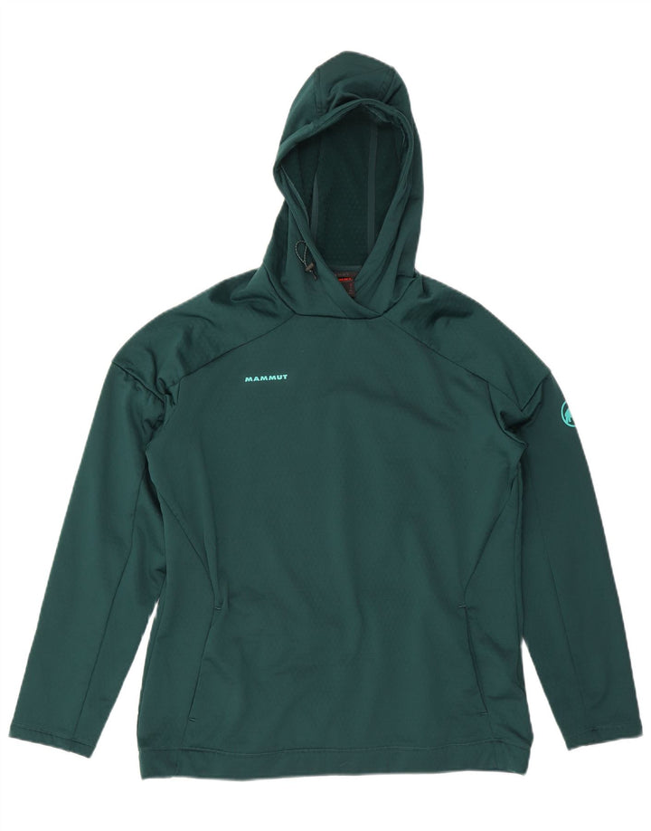 Jumper com capuz feminino MAMMUT UK 16 grande poliéster verde