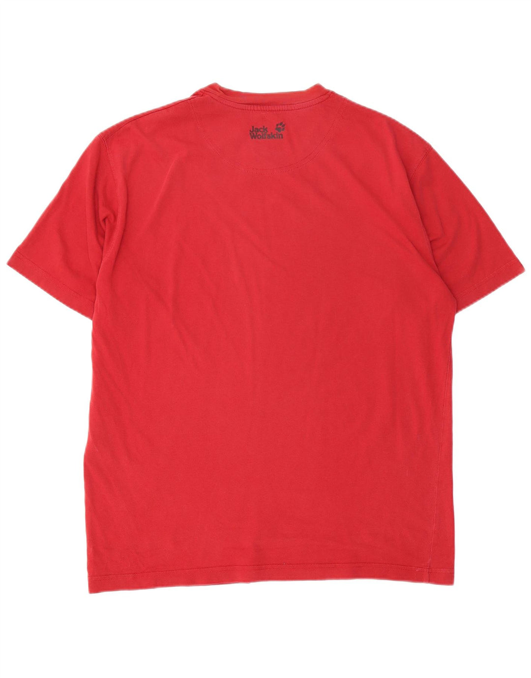 Camiseta gráfica masculina Jack Wolfskin grande algodão vermelho