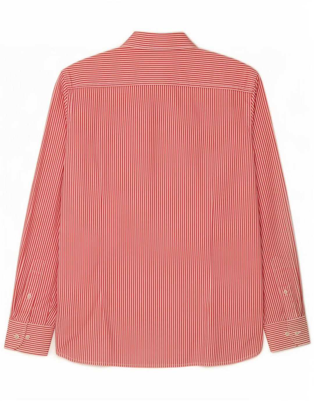 Camisa masculina Hackett de algodão listrado vermelho médio
