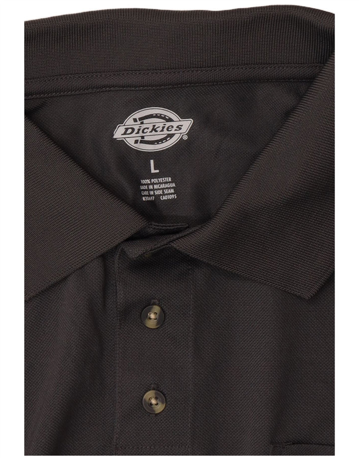 Camisa polo masculina DICKIES grande poliéster cinza