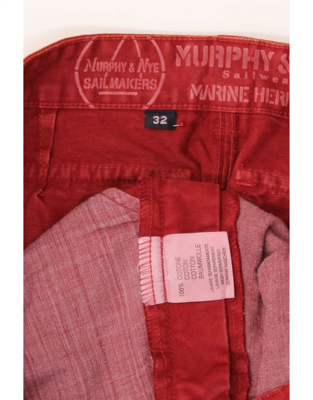 Minissaia feminina Murphy & Nye W32 grande algodão vermelho