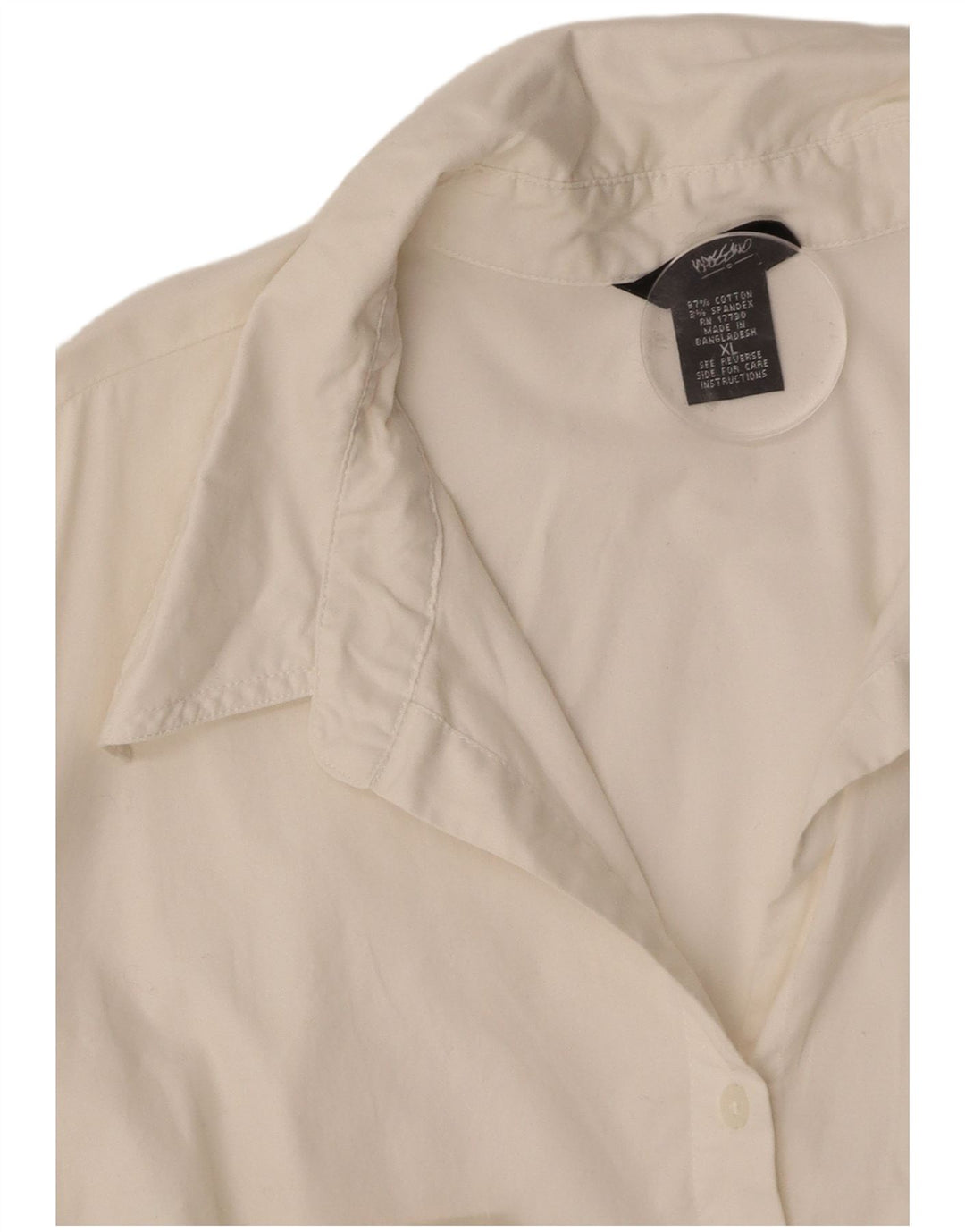 MOSSIMO Camisa feminina manga 3/4 UK 18 XL algodão branco