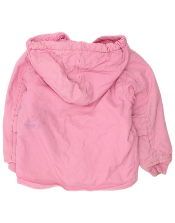 Jaqueta Sherpa com capuz para meninas Carhartt 2-3 anos algodão rosa