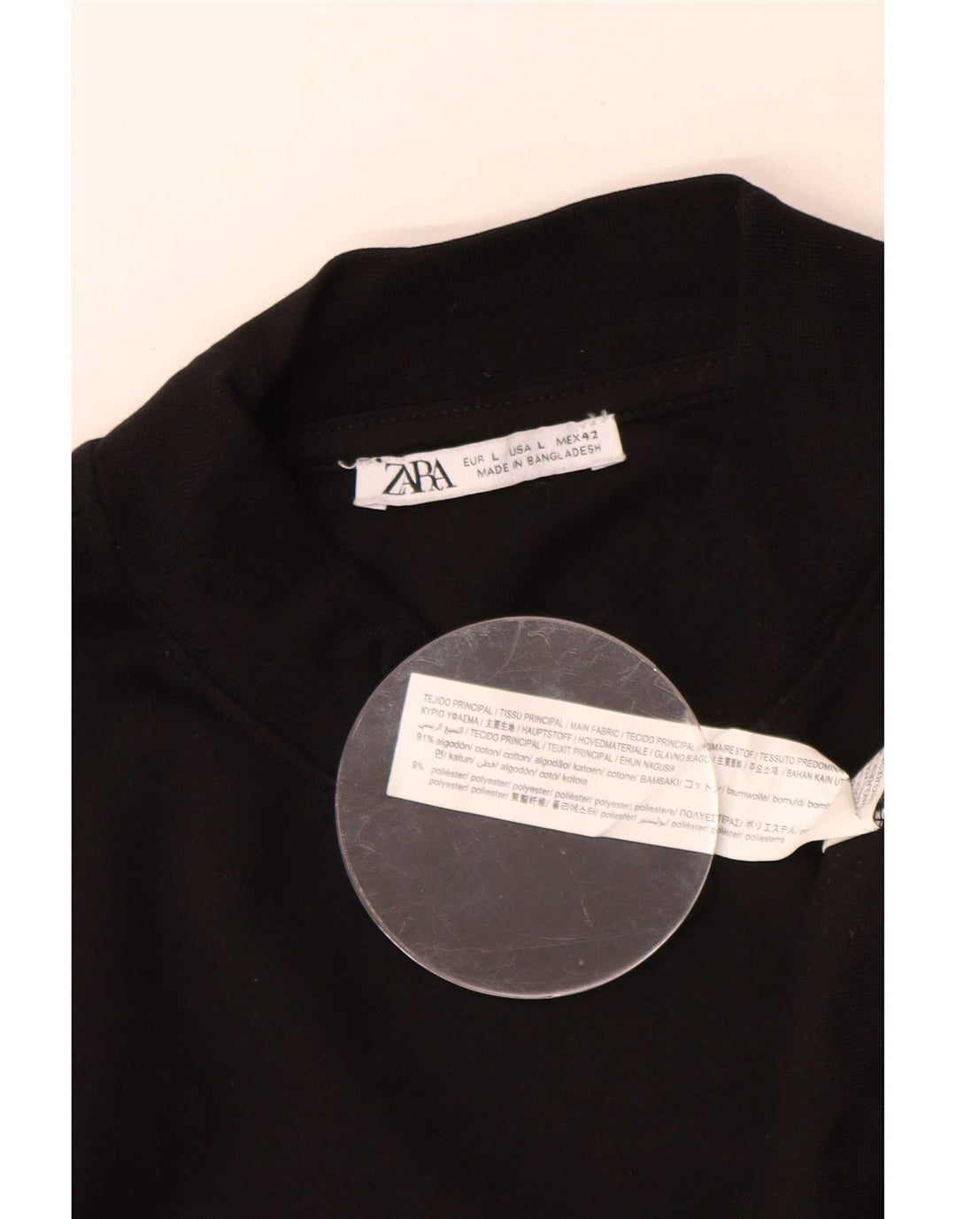 Zara moletom masculino jumper grande algodão preto