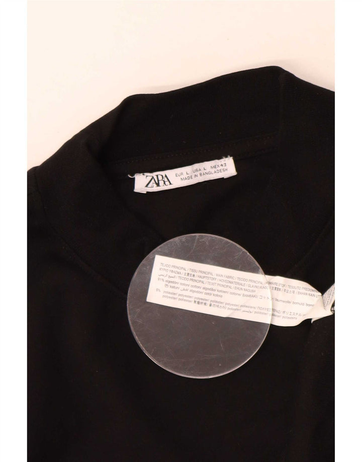 Zara moletom masculino jumper grande algodão preto