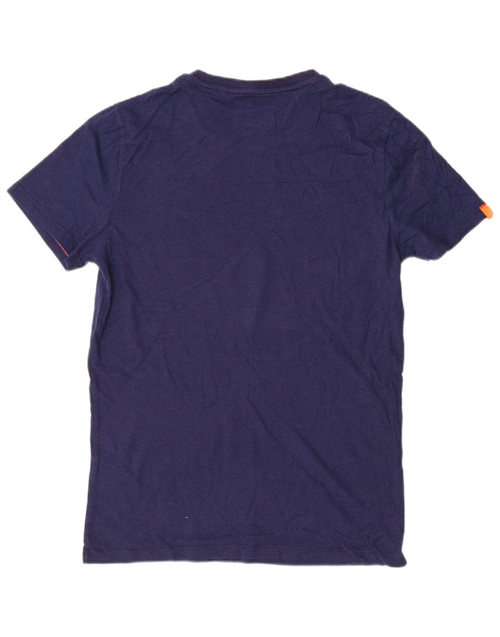 Camiseta masculina SUPERDRY Top médio algodão azul marinho