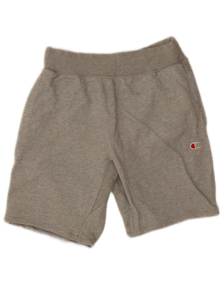 Shorts esportivo masculino Champion Reverse Weave grande algodão cinza