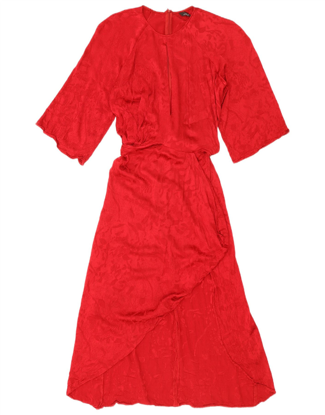Vestido maxi feminino Zara Reino Unido 10 pequeno viscose vermelha