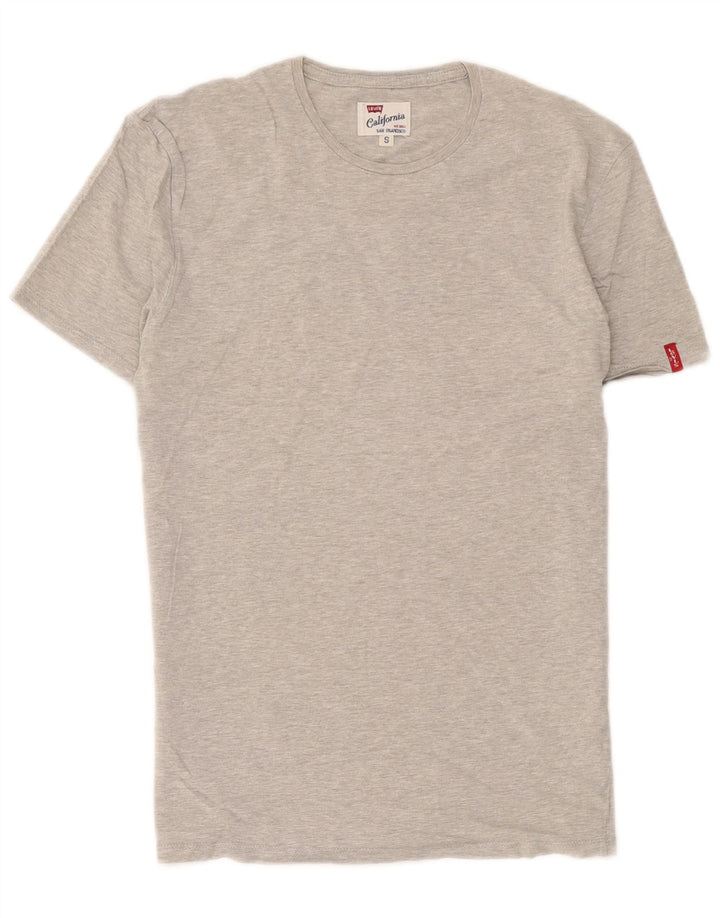 Camiseta masculina Levi's Top pequeno algodão manchado cinza
