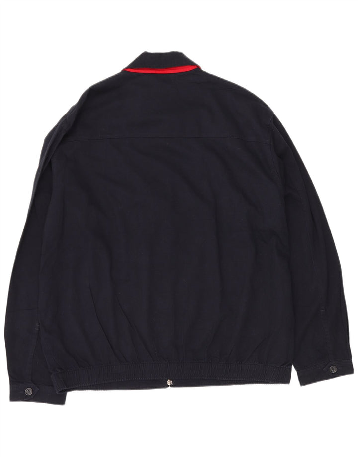 Jaqueta bomber masculina Chaps UK 40 grande algodão azul marinho