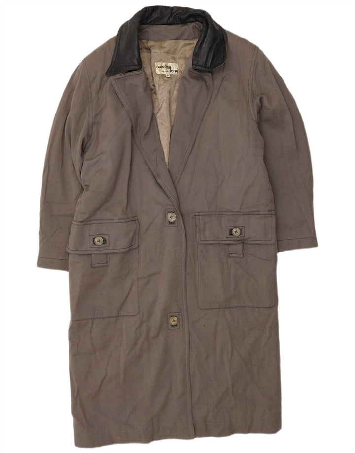 ANNALISA FERRO Sobretudo feminino IT 44 Acrílico cinza médio