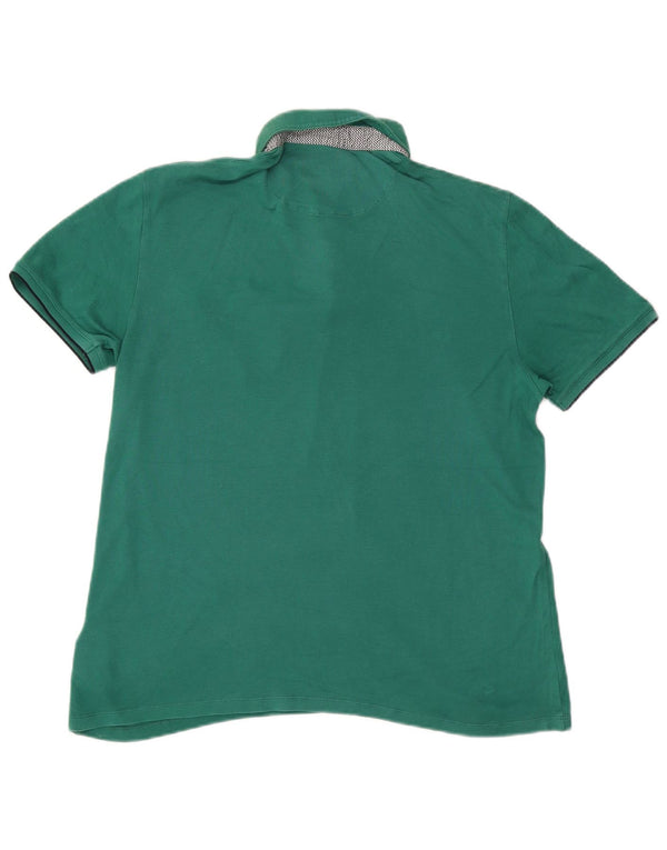 Camisa polo masculina Ted Baker tamanho 5 XL algodão verde