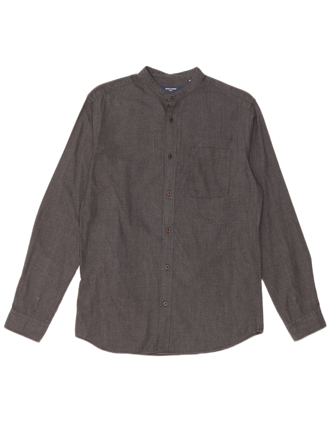 Camisa masculina Jack & Jones algodão cinza médio