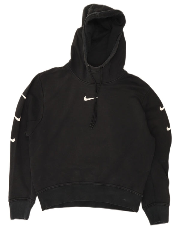 Jumper com capuz gráfico feminino Nike UK 14 médio algodão preto