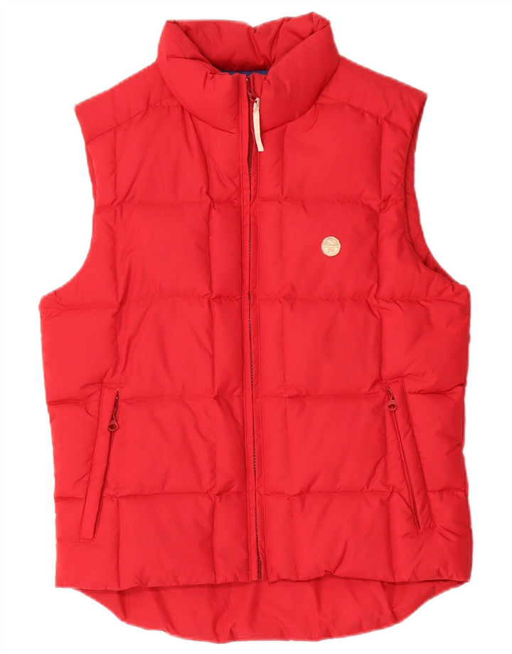 Colete acolchoado feminino North Sails UK 10 pequeno poliamida vermelha
