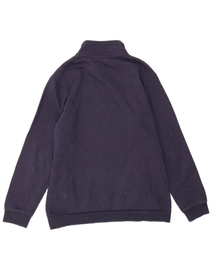 Moletom masculino Fila com gola com zíper e moletom médio azul marinho colorblock