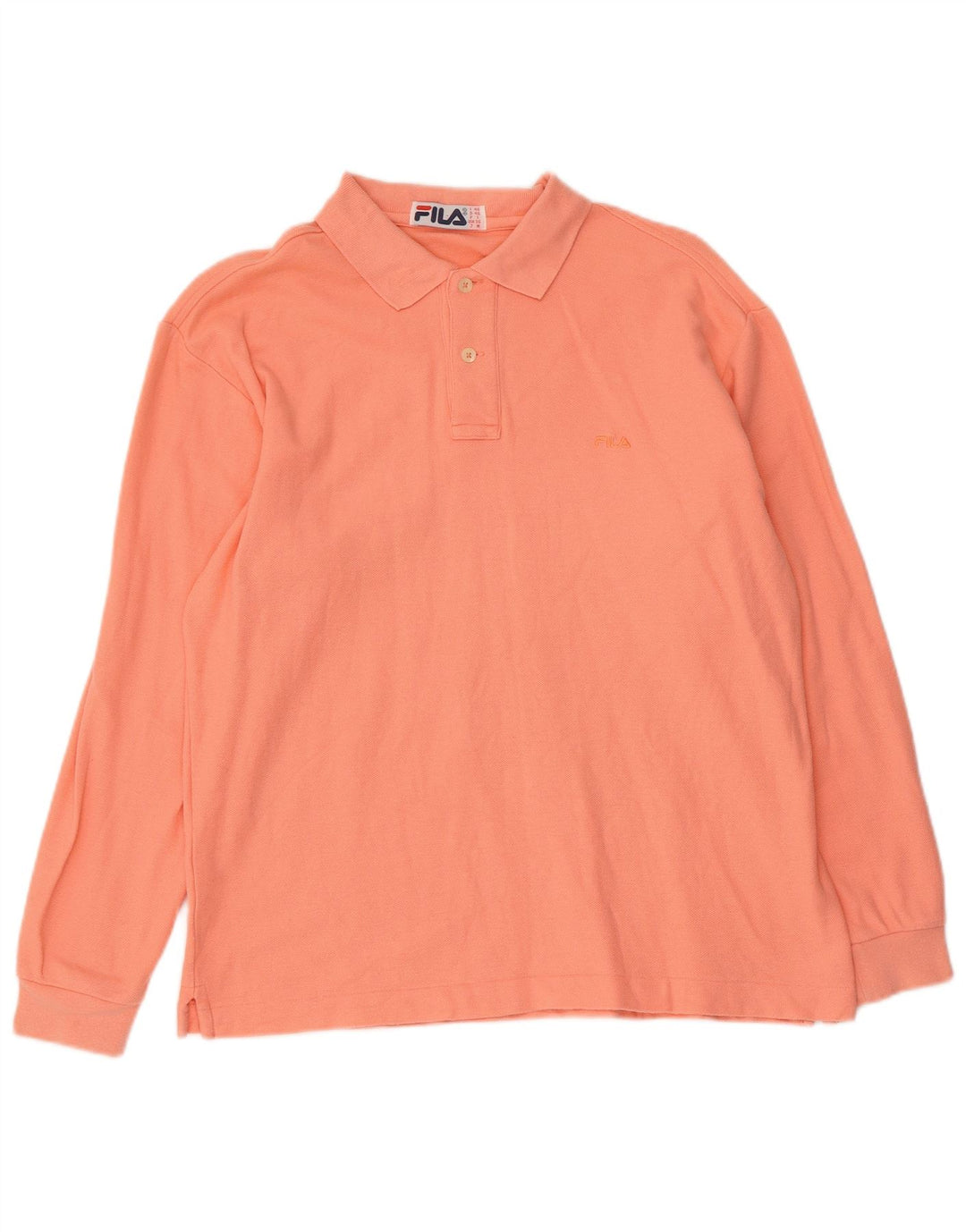 Camisa polo masculina Fila manga comprida IT 46 pequena laranja