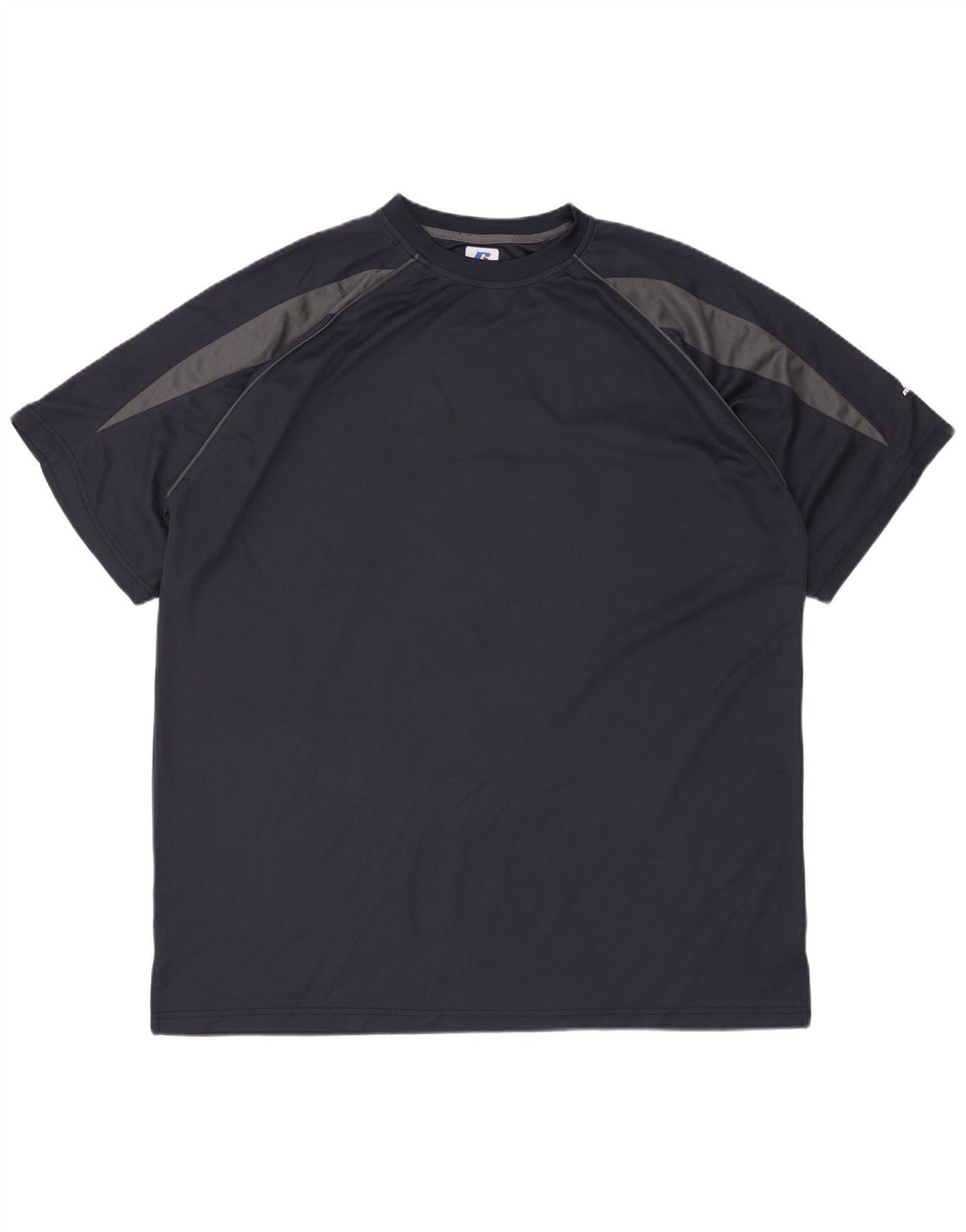 Camiseta alta masculina RUSSELL ATLÉTICA Top 2XL Azul marinho Colourblock Poliéster