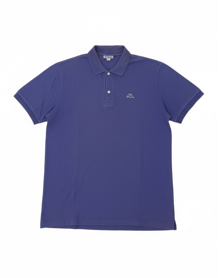 Camisa polo masculina KAPPA algodão azul médio