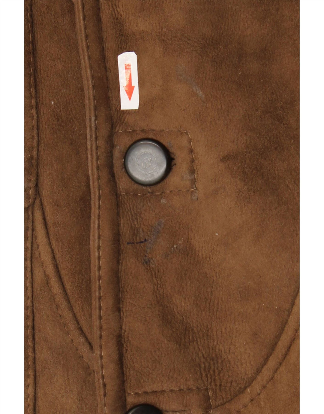 Jaqueta masculina vintage de shearling UK 40 grande marrom shearling