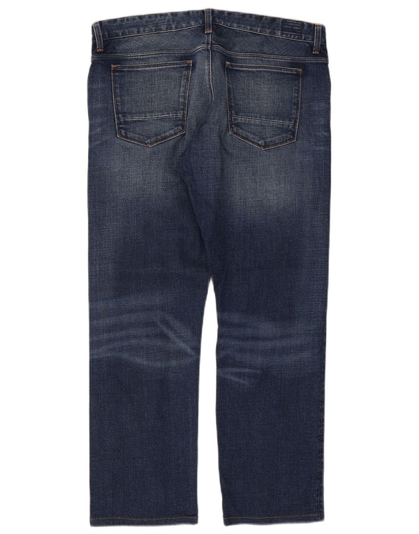 Jeans retos masculinos Tommy Hilfiger W36 L28 algodão azul marinho
