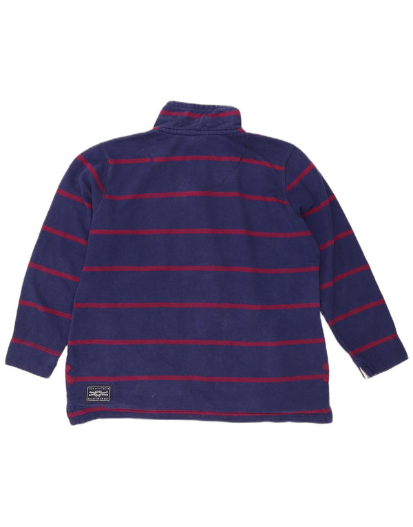 CREW CLOTHING Suéter feminino com capuz Reino Unido 16 grande listrado azul marinho