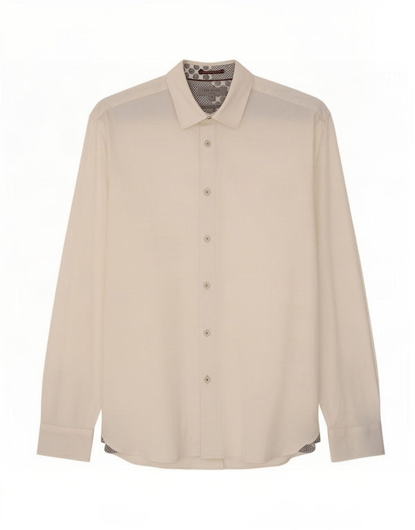 Camisa masculina Ted Baker tamanho 5 XL algodão branco