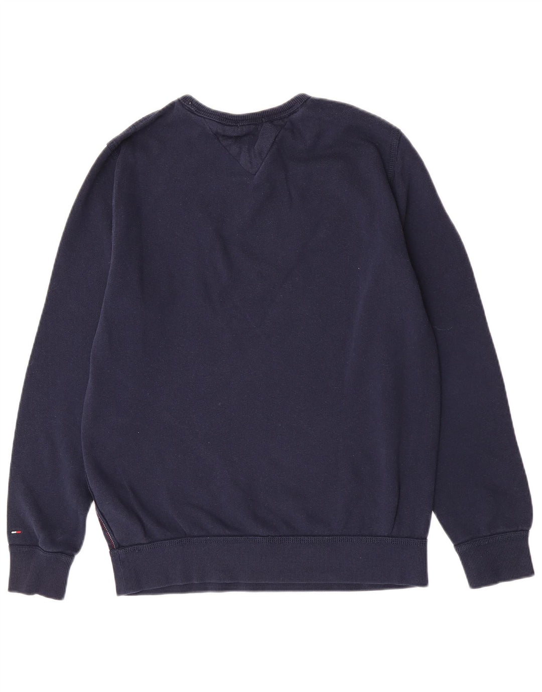 Tommy Hilfiger moletom gráfico masculino jumper médio azul marinho algodão