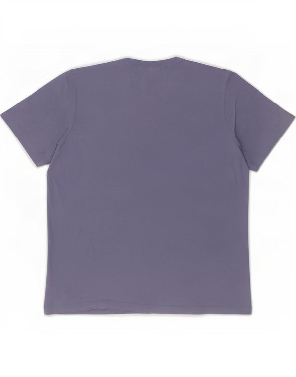 Adidas Mens Camiseta Top Grande Algodão Azul