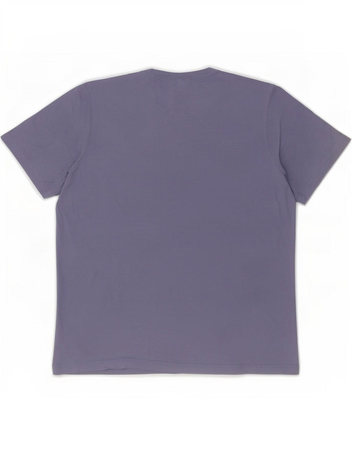 Adidas Mens Camiseta Top Grande Algodão Azul