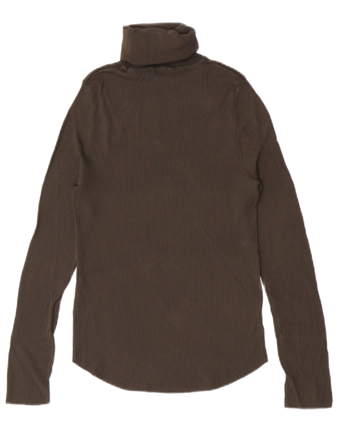 Zara Suéter feminino com gola redonda e viscose cinza médio UK 12
