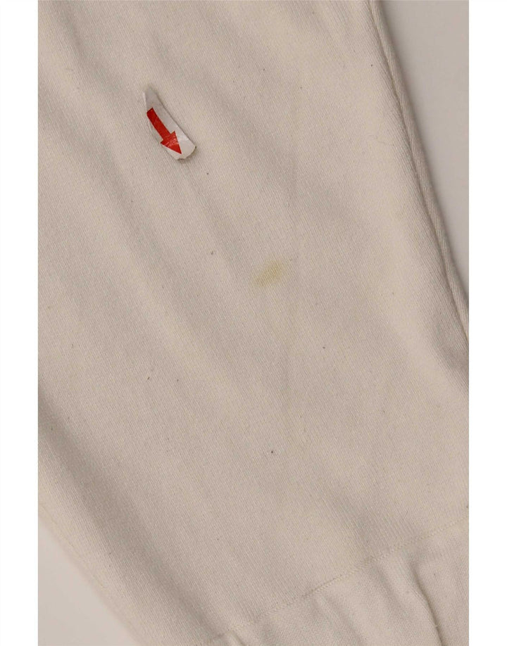 Zara Top feminino oversized manga comprida Reino Unido 10 viscose branca pequena