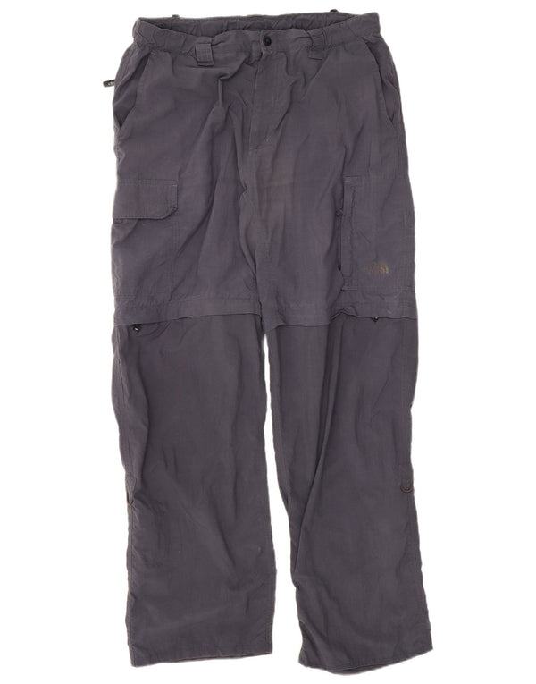 Calça cargo reta masculina The North Face grande W34 L30 azul marinho nylon