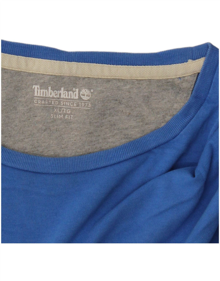 TIMBERLAND Mens Slim Fit T-Shirt Top XL Blue