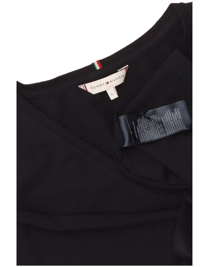 Camiseta feminina TOMMY HILFIGER UK 14 grande algodão azul marinho