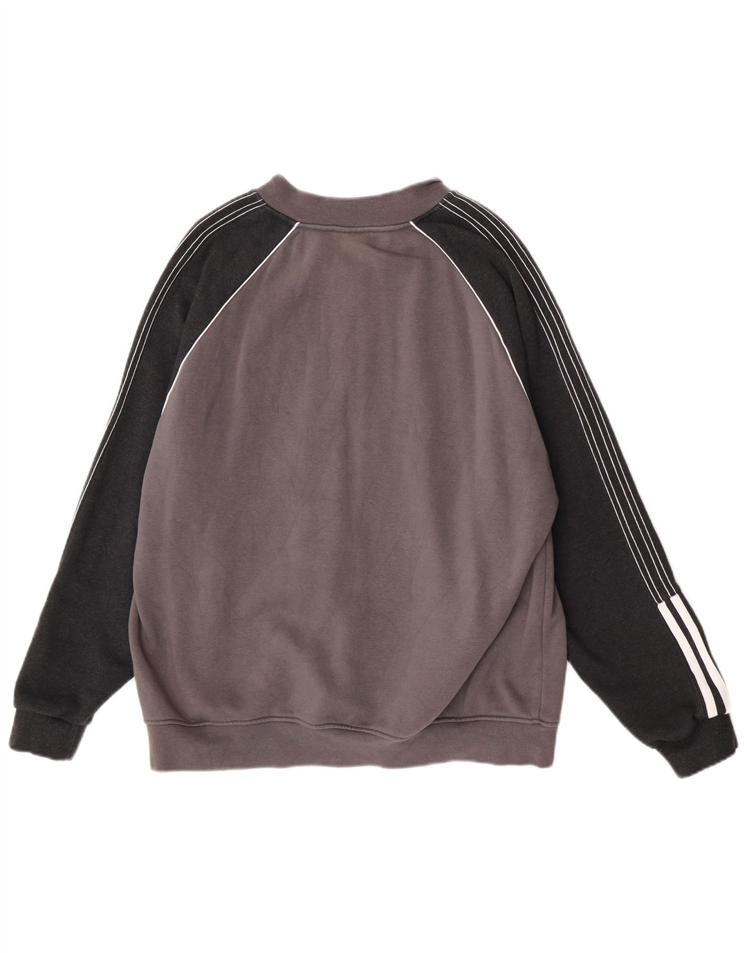 Adidas Mens Tracksuit Top Jacket Grande Cinza Colorblock Algodão